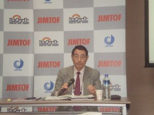 JMTBA's senior managing director Youji Ishimaru at the conference held at TIMTOS 2015.