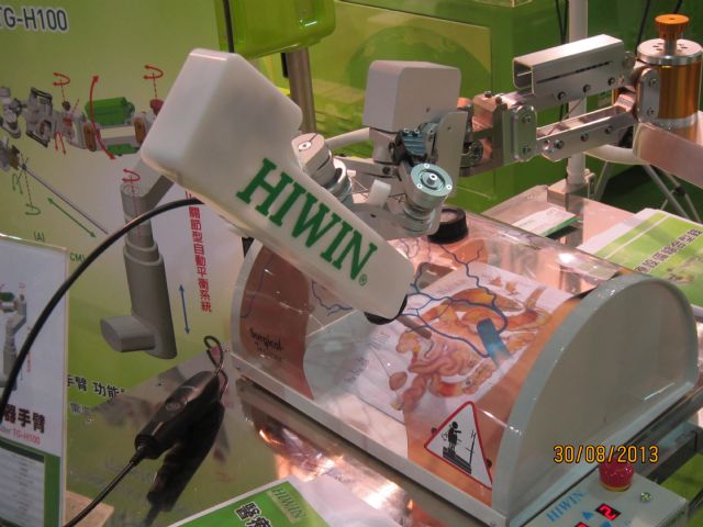 Strong market for automaton systems and robots drives Hiwin's sales. (Pictured is a Hiwin medical robot.) 