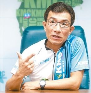 Robert Wu, chairman of KMC, a major bicycle-chain maker headquartered in Taiwan. (photo from UDN)