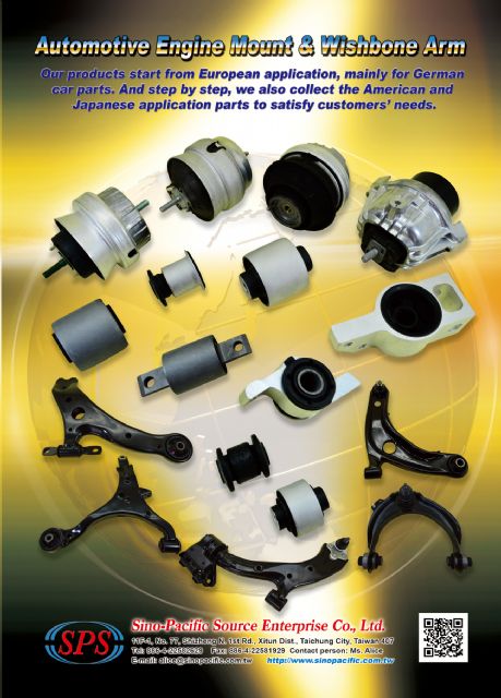 The firm is also a comprehensive supplier of engine mounts and wishbone arms for European, Japanese, American cars.