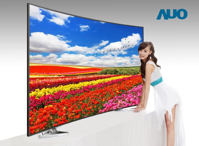 AUO's ALCD TV displays with 3M Quantum Dot Enhancement Film exceed NTSC's color saturation standard. (photo from AUO)