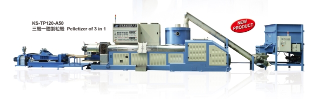 De-watering and pelletizing machine developed by Kun Sheng.