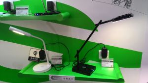 Wireless mobile-phone charging table lamps from Home Resource. Wireless mobile-phone charging table lamps from Home Resource.