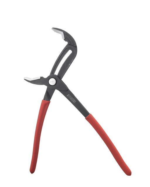 Daiken’s water pump pliers has larger jaw opening than most comparable models on market, as well as a button for easy width adjustment.