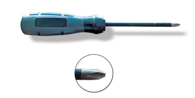 Da Jiun's screwdriver has a bit plated with diamond-grade material. 