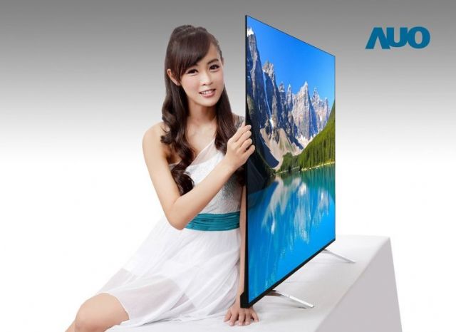A high-end ALCD-technology TV panel that is only  40mm thick. (photo from AUO)
