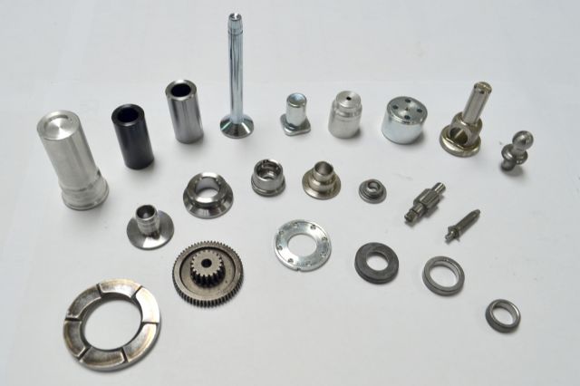 Samples of Lian Ya's fasteners for transportation vehicle, bathroom hardware, sporting goods, etc.