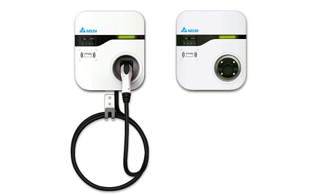 Delta’s EV AC Charger is designed for smart EV charging at home to enable remote control and monitoring of recharging. (photo from Delta)
