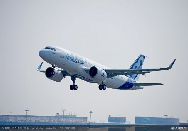 Airbus's recent delivery of A320Neo single-aisle jetliner to Lufthansa seen to generate opportunities for Taiwanese aviation parts makers. (photo from Airbus)