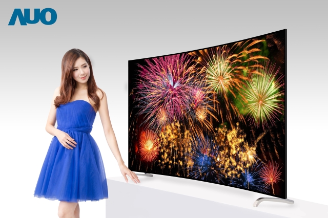 AUO`s bezel-less ALCD TV display expands field of view to its maximum. (photo from AUO)