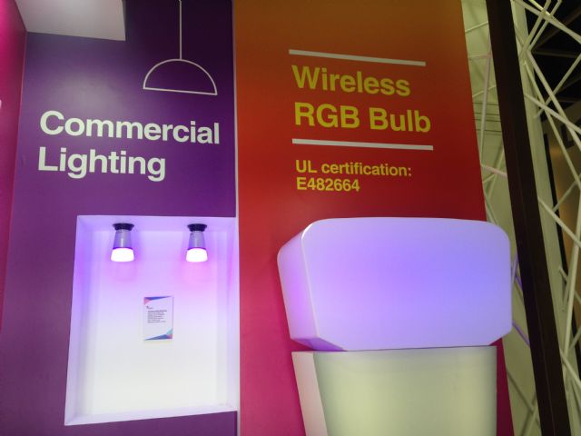 ADATA Lighting demonstrated its AURA RGB bulbs at the fair.
