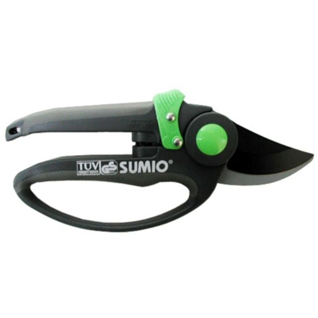 Geon Hung's SUMIO-branded pruning shears feature handles with ergonomic design to secure effort-saving operation.