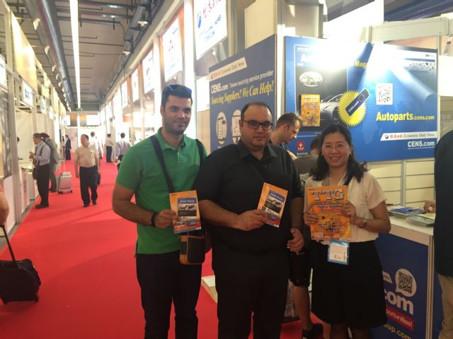EDN and CENS held booths at the exhibition to circulate professional buyer guides and promote Taiwanese auto-parts suppliers.