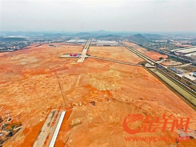 鴻海增城項目土地空拍。 圖／羊城晚報