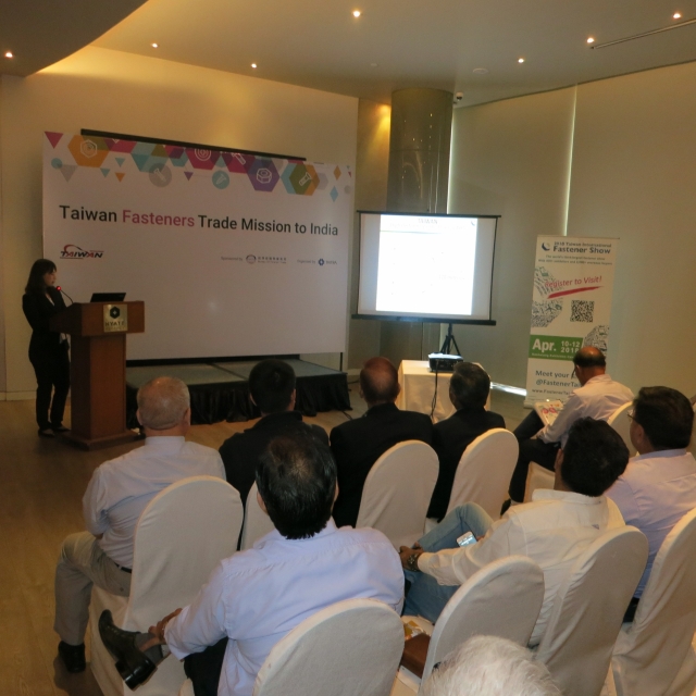 “Taiwan Fastener Trade Mission to India” in New Delhi. (photo provided by TAITRA)