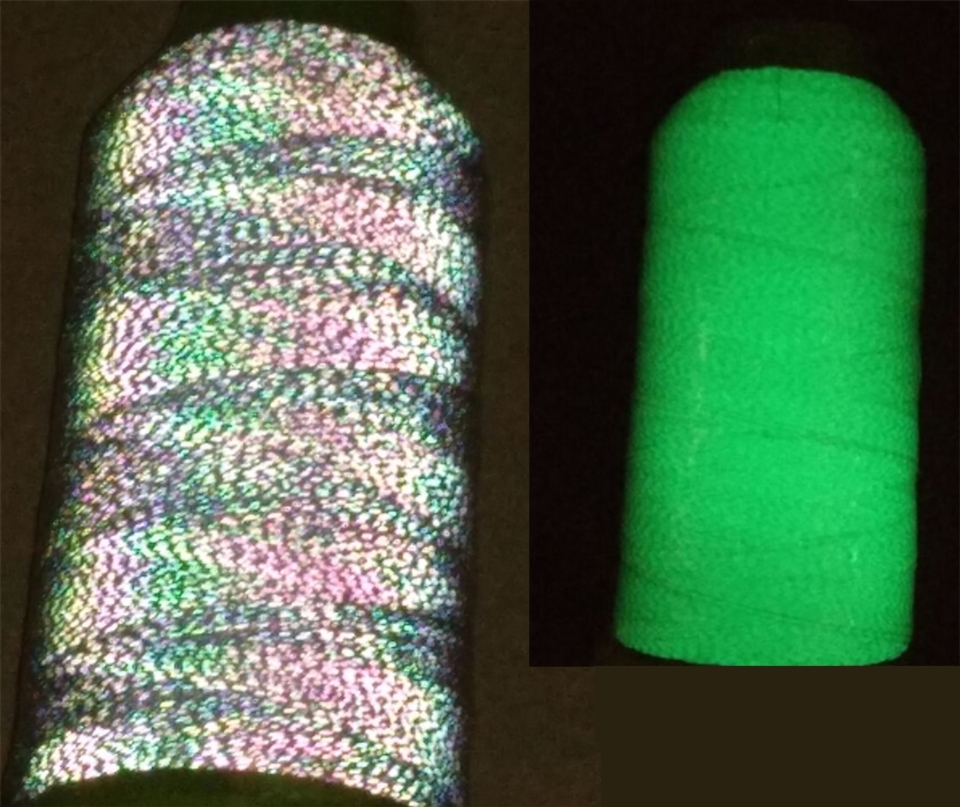 Giftstart’s reflective and luminescent technology applied to a roll of rope. (photo courtesy of Giftstart Co., Ltd.)