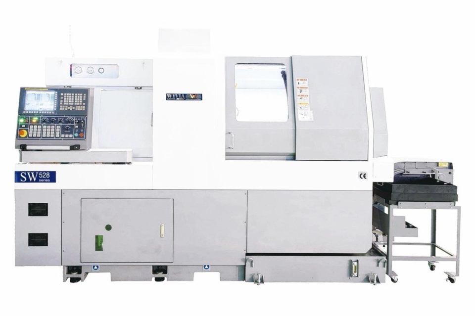 威亞SW系列走心式電腦車床。 威亞機械／提供