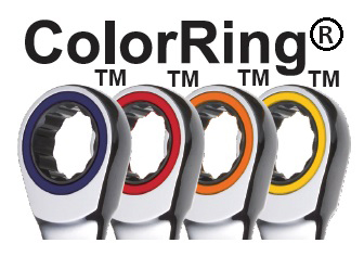 Chang Loon’s trademark ColorRing come in red, blue, yellow and orange to brighten up standard wrenches. (photo courtesy of Chang Loon)
