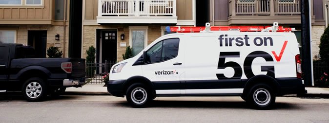 圖1：美國的Verizon，是全球第一家提供5G服務的電信商 （資料來源：https://www.verizonwireless.com/5g/）
