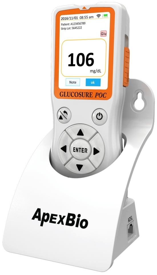  Point-of-Care 
Blood Glucose and Ketone Monitoring System (photo provided by Apex Biotechnology Corporation)