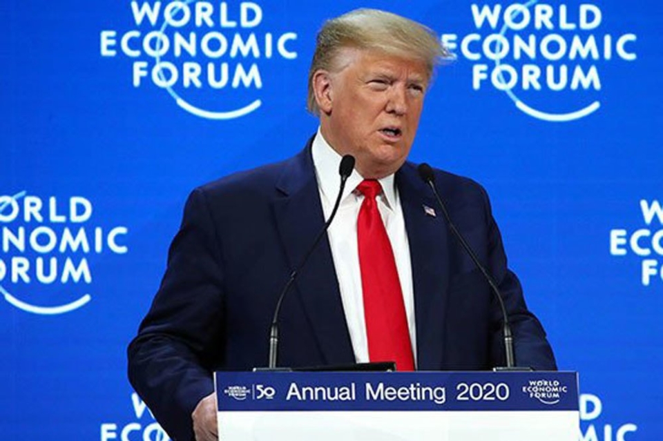 US President Donald Trump at Davos 