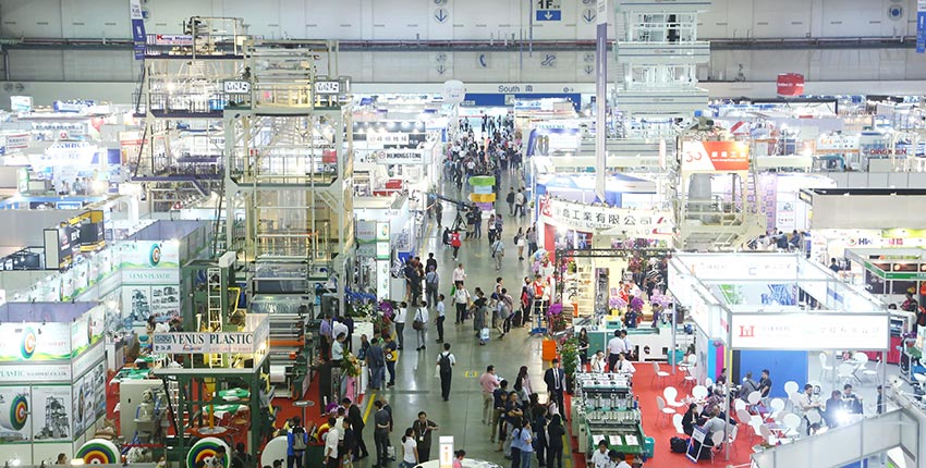 上屆（2018年）台北國際塑橡膠工業展展場實況。圖╱外貿協會提供