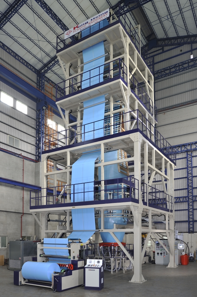 KS-FLL150 LDPE Mono layer blown film line (Photo courtesy of Kung Hsing Plastic Machinery Co., Ltd.)