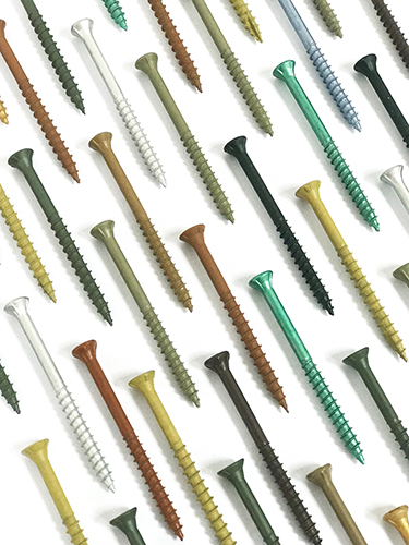 Coated Screw with various color and good corrosion resistance.