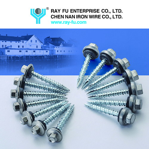 Roofing Screw (capped screws), provided by Ray Fu Enterprise Co., Ltd.