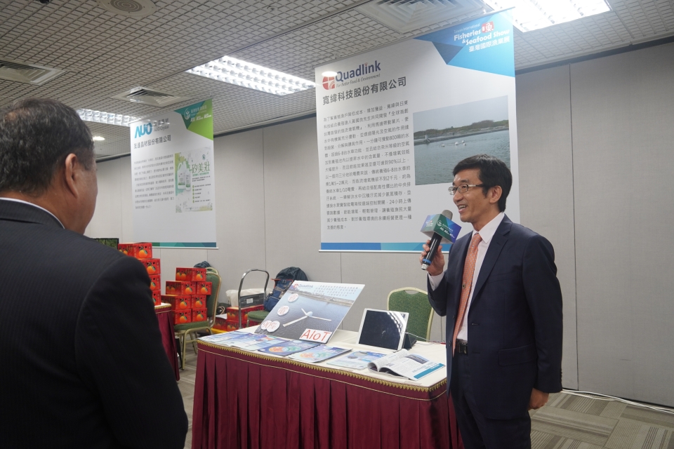 參展亮點廠商之一寬緯科技展出增氧造流機。(圖/趙莛宇) 參展亮點廠商之一寬緯科技展出增氧造流機。(圖/趙莛宇)