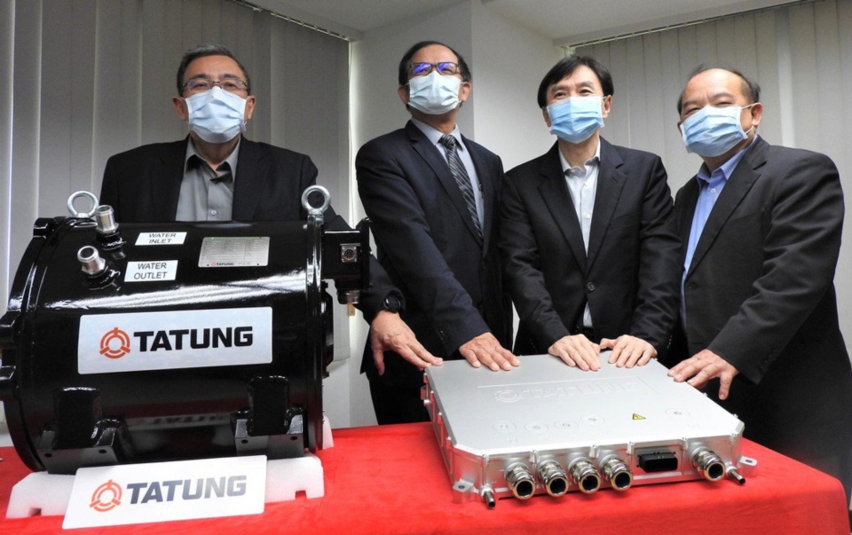 Tatung Corp. unveils Taiwan`s first home-grown EV powertrain system. Photo courtesy of Tatung.