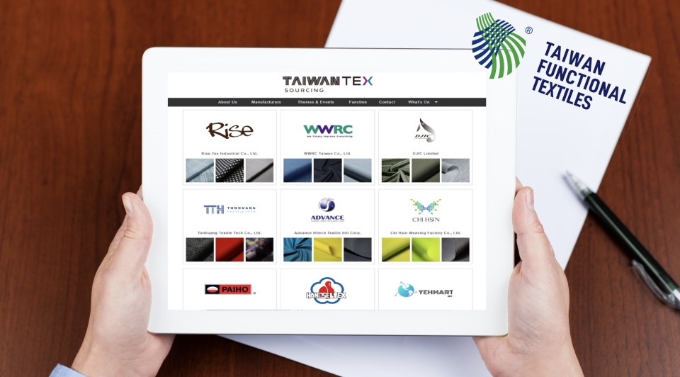 Taiwan Textile Federation (TTF) has expanded its business platform – TAIWAN TEX SOURCING – to help Taiwan's textile businesses maintain their connections with the international community. (Photo credit: TTF)
