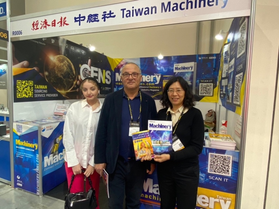 The industry magazine “Taiwan Machinery” is highly regarded by international buyers at TIMTOS 2023. (Photo courtesy of CENS)