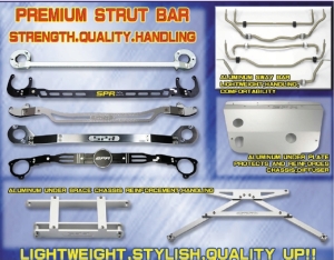 TSO Racing Supplies State-of-the-Art Subframe Collars, Strut Bar, Skid Plate, Sway Bar, Lower Brace, Wheel Spacer, and Hub-Centric Ring</h2>