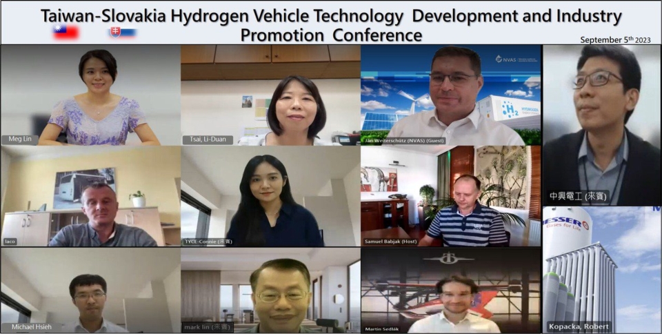 台斯氫能車輛技術開發與產業推動會議合影。 台經院／提供