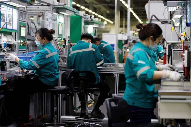 製造業示意圖。 路透