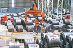 2023年中国粗钢产量10亿1,908万吨，与2022年持平。（新华社）