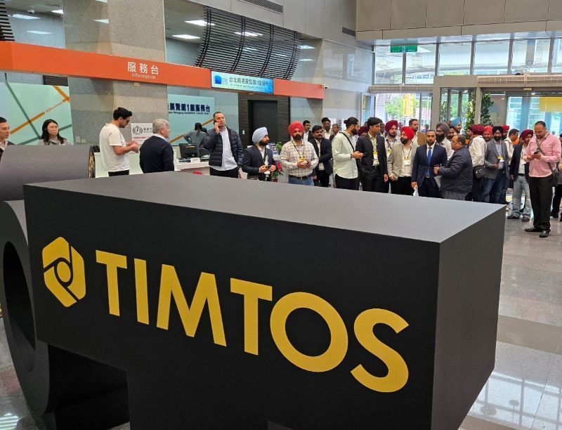 TIMTOS開幕日，有許多印度買家聚集進展場。印度國際金屬切削工具機展（IMTEX）1月29日剛閉幕。 徐妤青／攝影