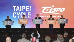 TaiSPO今年迈入50周年里程碑，7大展区打造运动健康产业链，潜水专区及运动科技受关注。(贸协/提供)