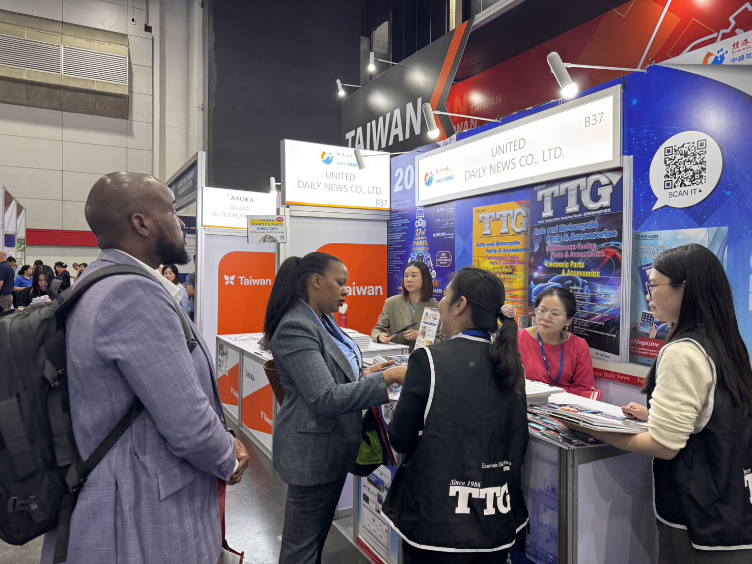 Buyers keep swarming to Taiwanese booths for auto parts and accessories.