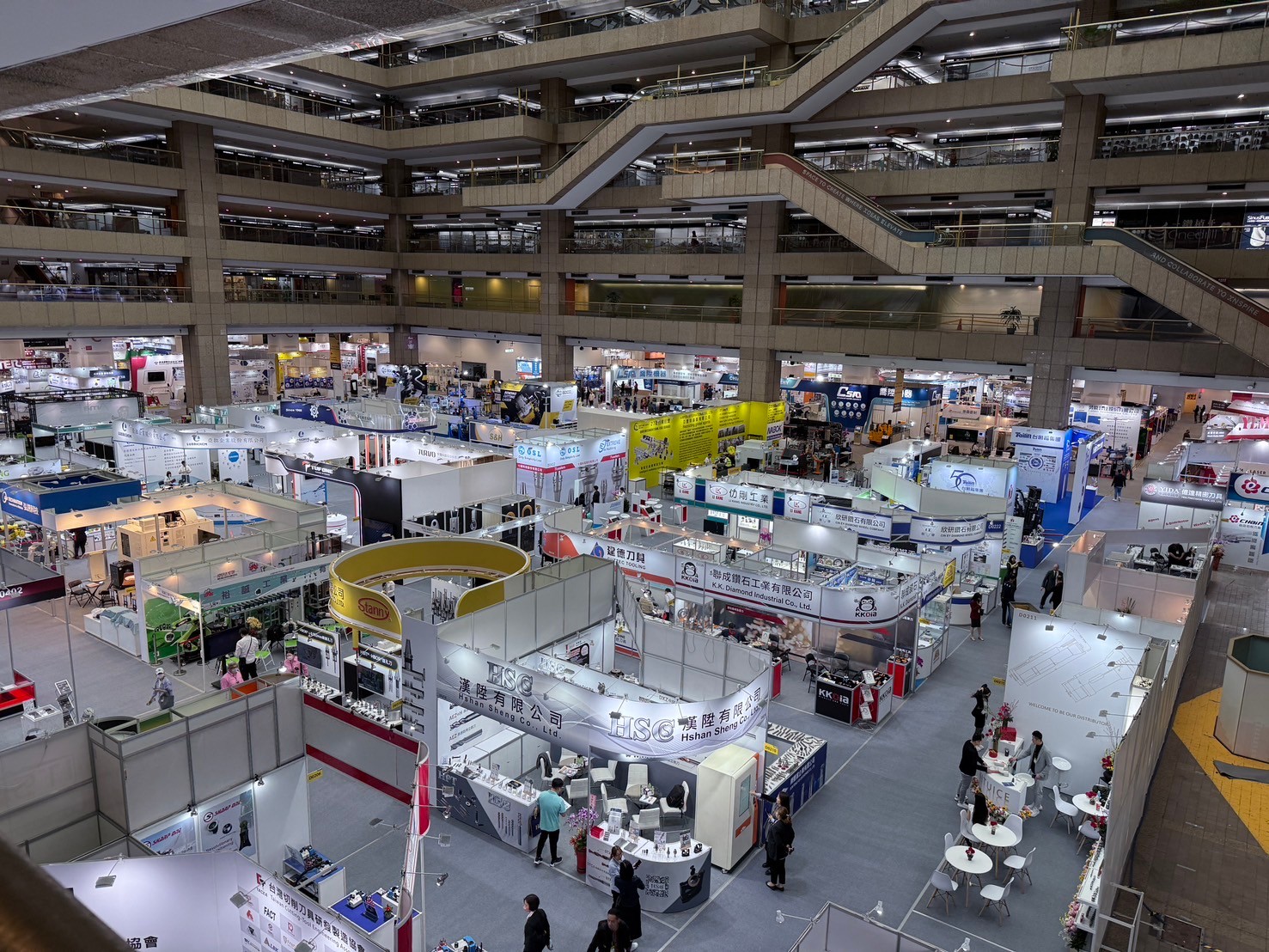 2025台北國際工具機展世貿館展會俯視圖 (林佑璇攝影)