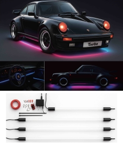 Extreme Time's neon styling lights make vehicles charming. Extreme Time's neon styling lights make vehicles charming.