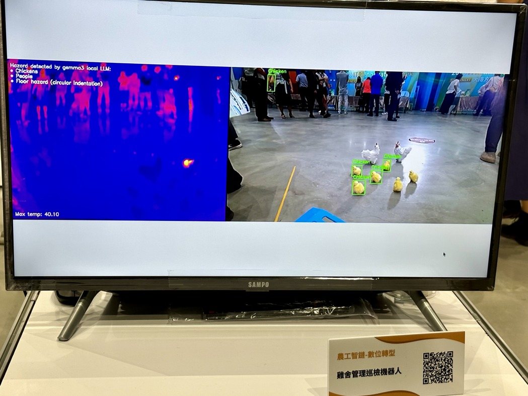 ITRI Innovation Week showcases more than 30 innovative technologies, including robots that can instantly detect animals with abnormal body temperatures. (Photo by reporter Chou Tsung-chen)