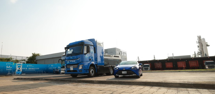 聯華林德率先引進全台第一輛氫燃料電池重型卡車。 聯華林德／提供