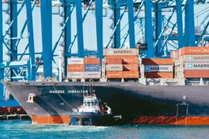 2026年全球货柜轮市场迎开门红。联合报系资料照