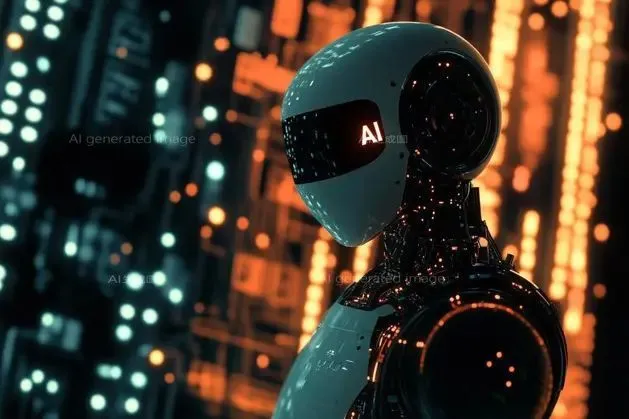 AI雖能寫、算與判斷，卻因缺乏「身體」難以深入實體場域；這項長期的結構性限制，如今正逐步被突破。 AI機器人示意圖。（AI生成）