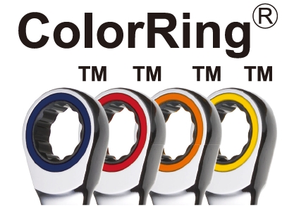 Colored rings embedded in heads have proven to be a successful design of Chang Loon’s ratchet box-end wrenches. (Photo courtesy of Chang Loon) Colored rings embedded in heads have proven to be a successful design of Chang Loon’s ratchet box-end wrenches. (Photo courtesy of Chang Loon)