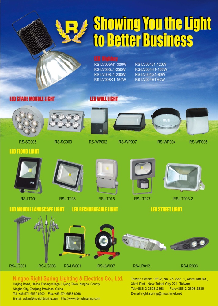 NINGBO RIGHT SPRING LIGHTING & ELECTRICS CO., LTD.