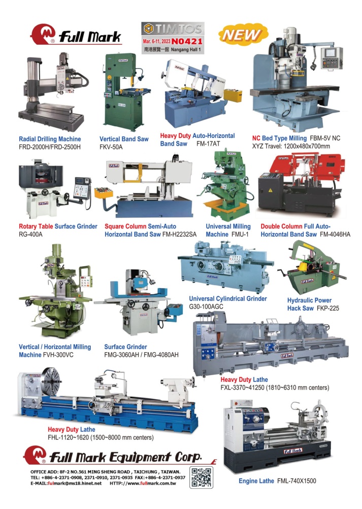 Taipei Int'l Machine Tool Show FULL MARK EQUIPMENT CORP.