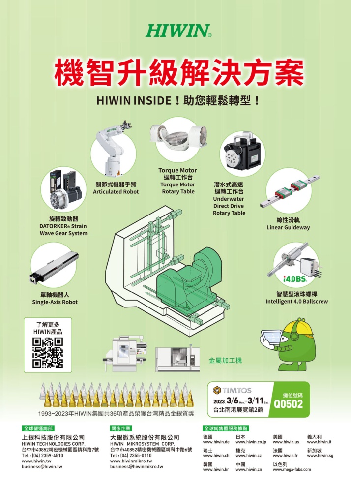 Taipei Int'l Machine Tool Show HIWIN TECHNOLOGIES CORP.